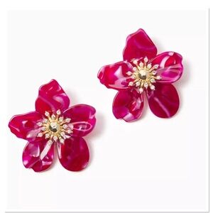 Pink Floral Earrings